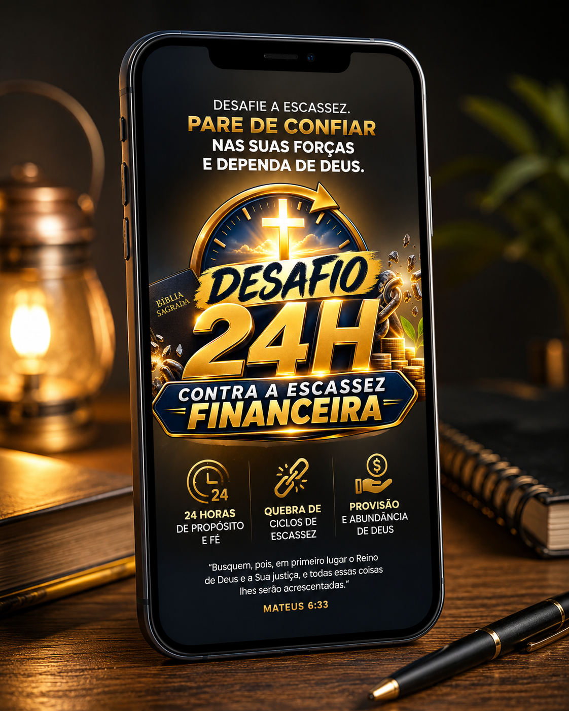 Guia digital em um celular