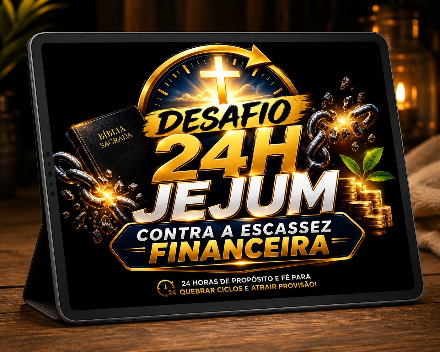 Desafio 24H Jejum contra a escassez financeira